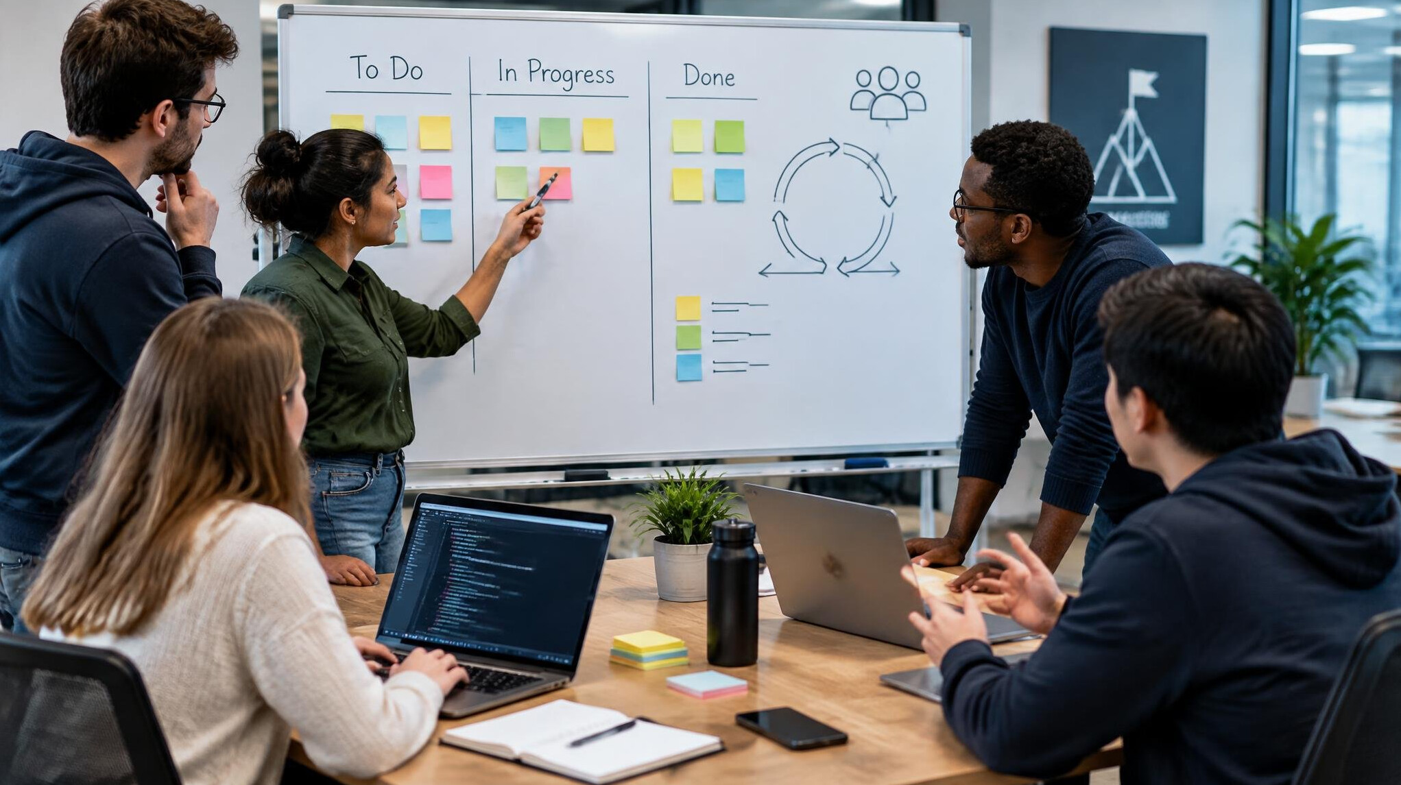 agile team whiteboard