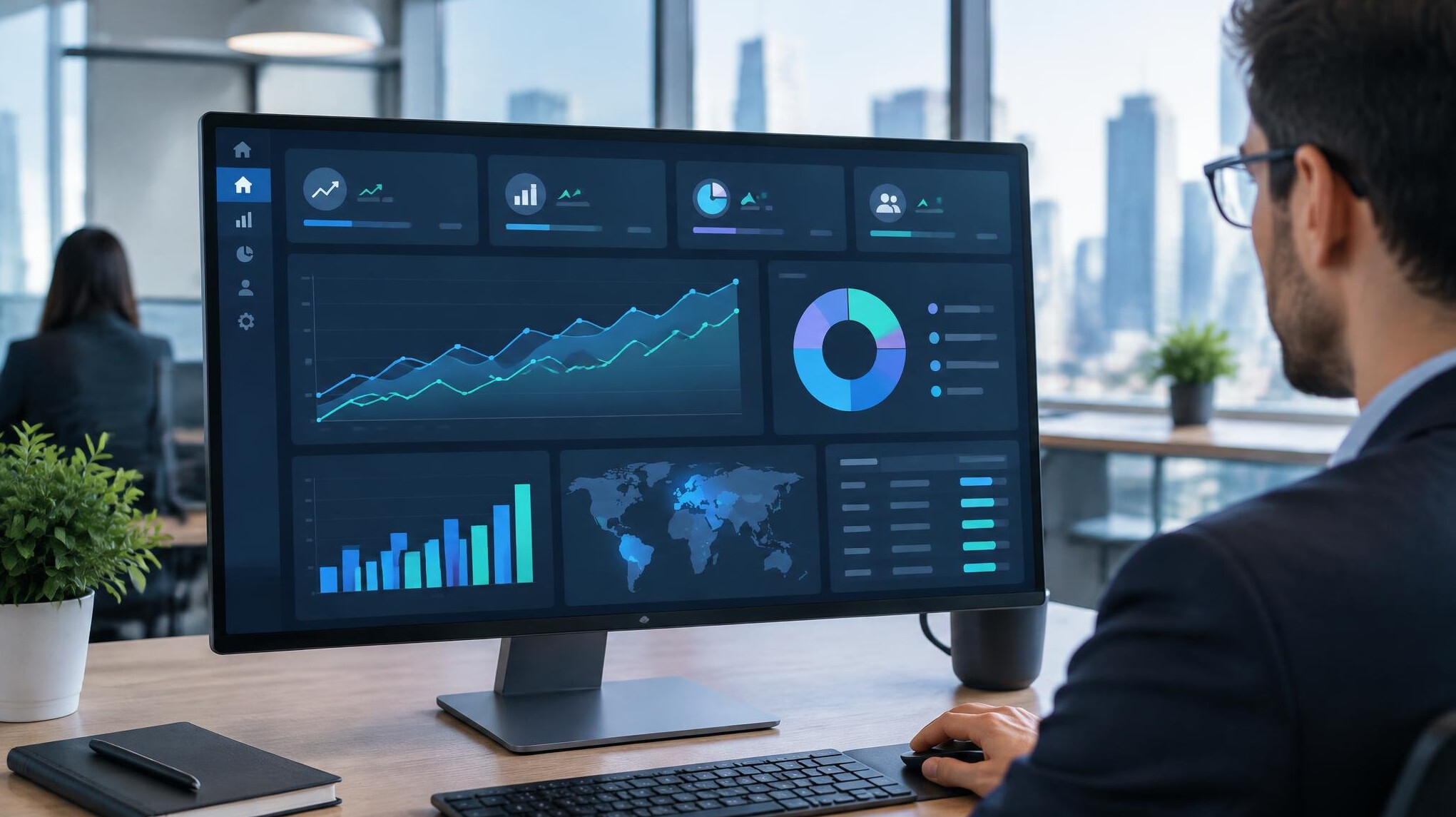 modern business analytics dashboard